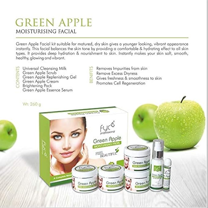 FYC PROFESSIONAL YAVI COSMETICS GREEN APPLE FACIAL KIT - Image 2